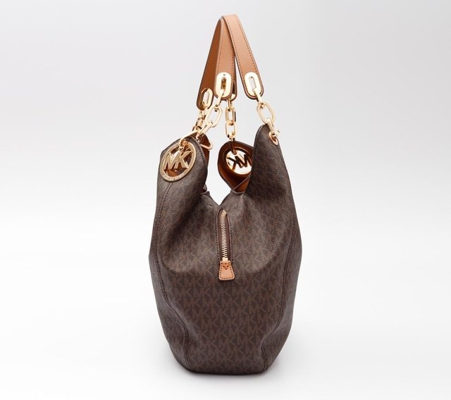 Bolsa Michael Kors Shoulder Monograma Jet Set Ébano na internet