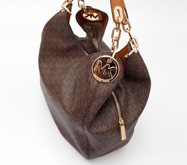 Bolsa Michael Kors Shoulder Monograma Jet Set Ébano - Paris Brechó - Artigos de Luxo Seminovos