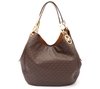 Bolsa Michael Kors Shoulder Monograma Jet Set Ébano