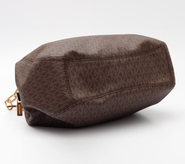 Bolsa Michael Kors Shoulder Monograma Jet Set Ébano
