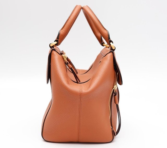 Bolsa Tory Burch Half Mood Satchel Caramelo na internet