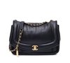 Bolsa Chanel Original Black Puffy Lambskin Flap