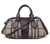 Mala Burberry Smoked Check Coated Canvas Shoulder