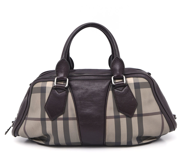 Imagem do Mala Burberry Smoked Check Coated Canvas Shoulder