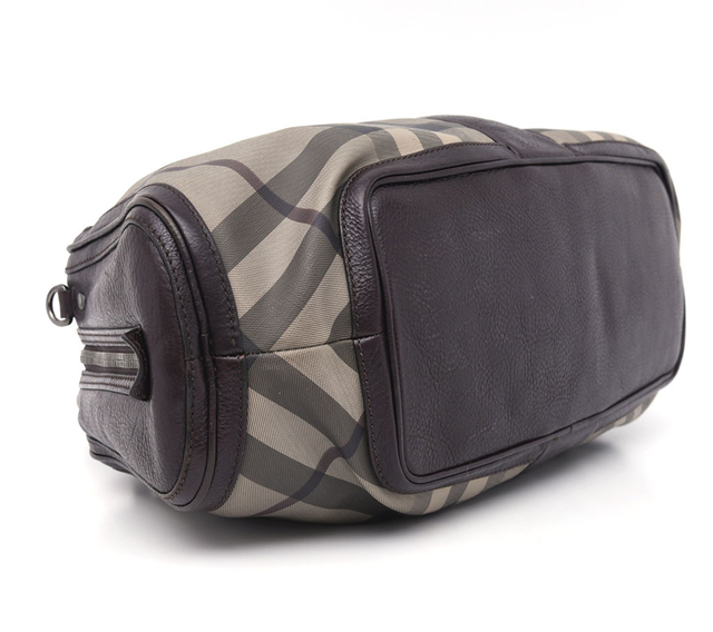 Mala Burberry Smoked Check Coated Canvas Shoulder - comprar online