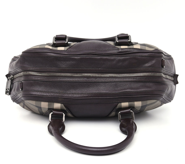 Mala Burberry Smoked Check Coated Canvas Shoulder