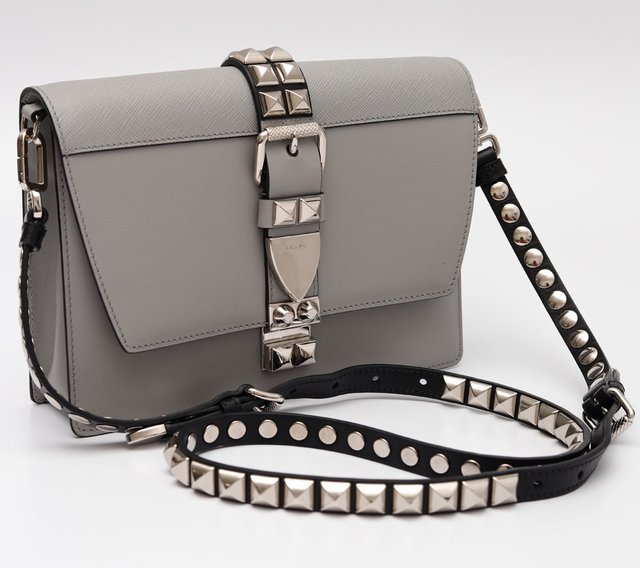 Bolsa Prada Elektra Cloundy Gray / Black - Paris Brechó - Artigos de Luxo Seminovos