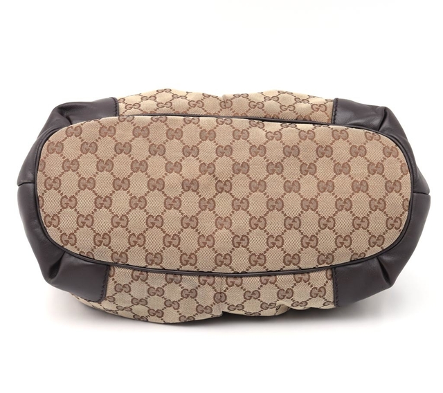 Bolsa Gucci Sukey Canvas Ébano/Bege - Paris Brechó - Artigos de Luxo Seminovos