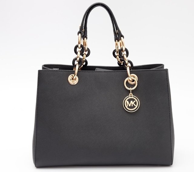 Bolsa Michael Kors Shopping Tote Jet Set Preta - Paris Brechó - Artigos de Luxo Seminovos