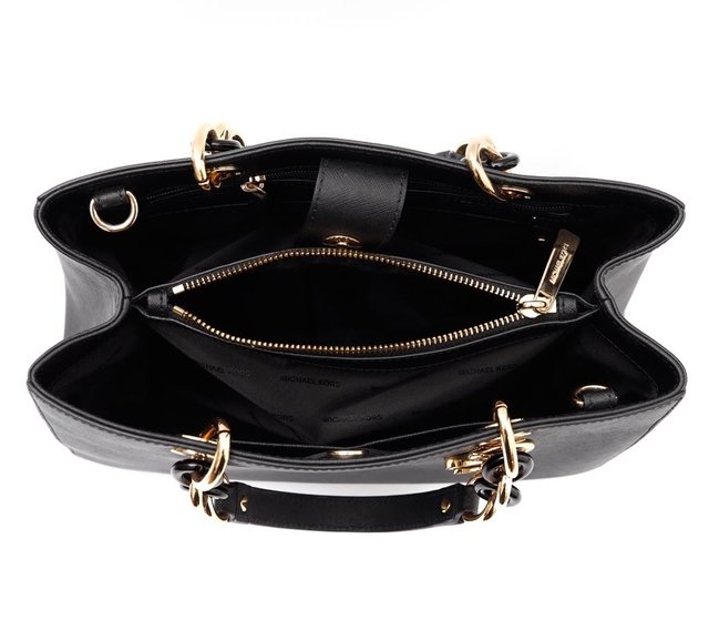 Bolsa Michael Kors Shopping Tote Jet Set Preta - Paris Brechó - Artigos de Luxo Seminovos