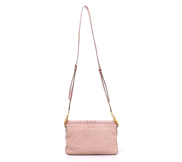 Bolsa Miu Miu Spikes Pink Crossbody na internet