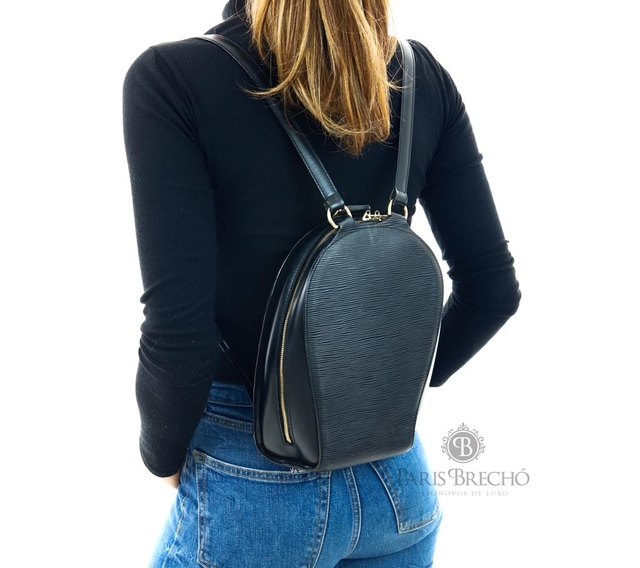 Mochila Louis Vuitton Mabillon Epi Preta - comprar online