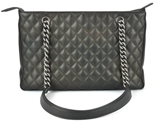 Chanel Shopping Tote Metalic Grafite - loja online