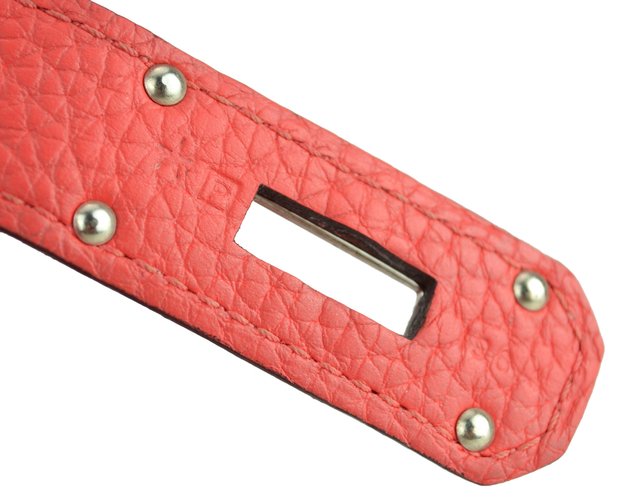 Bolsa Hermès Jypsière 34cm Bicolor Rouge Casaque / Rose Jaipur Couro Clemence - Paris Brechó - Artigos de Luxo Seminovos
