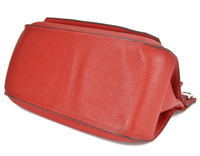Bolsa Hermès Jypsière 34cm Bicolor Rouge Casaque / Rose Jaipur Couro Clemence na internet