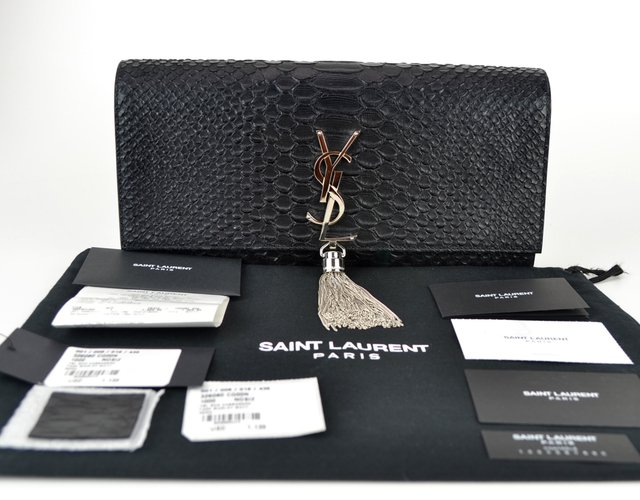 Bolsa Clutch YSL Cassandre Tassel em Couro - loja online