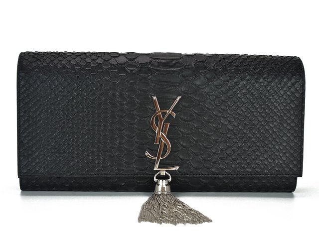 Bolsa Clutch YSL Cassandre Tassel em Couro