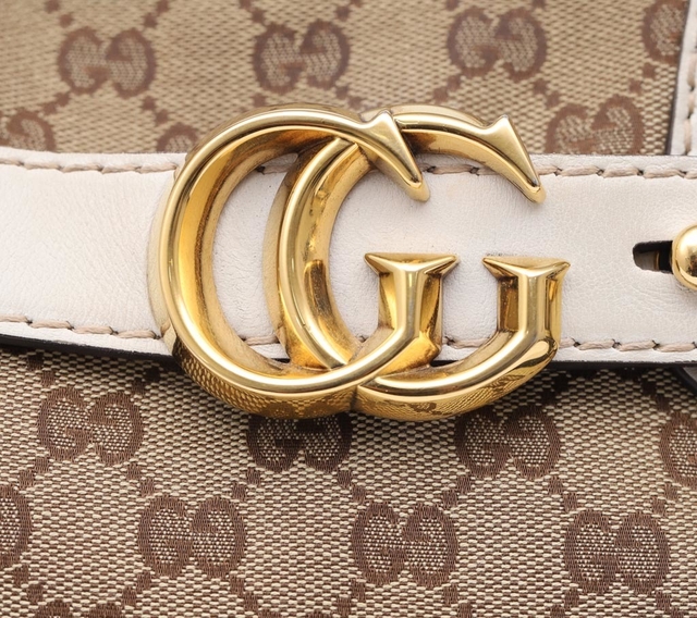 Gucci Beige/White GG Canvas Running Tote