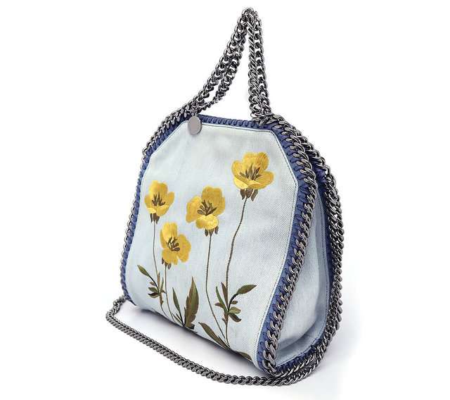 Bolsa Stella Mccartney Mini Falabella Flores Jeans - loja online