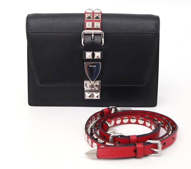 Bolsa Prada Elektra Preta e Vermelha na internet