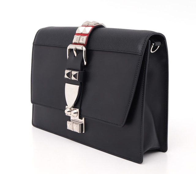 Bolsa Prada Elektra Preta e Vermelha - Paris Brechó - Artigos de Luxo Seminovos