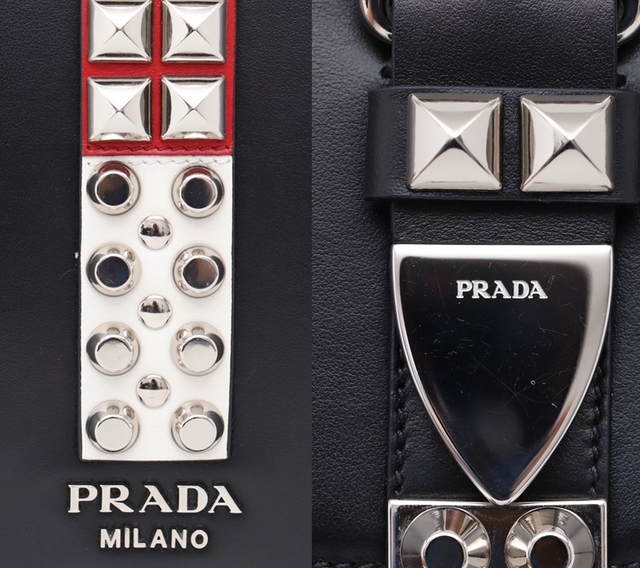 Imagem do Bolsa Prada Elektra Preta e Vermelha