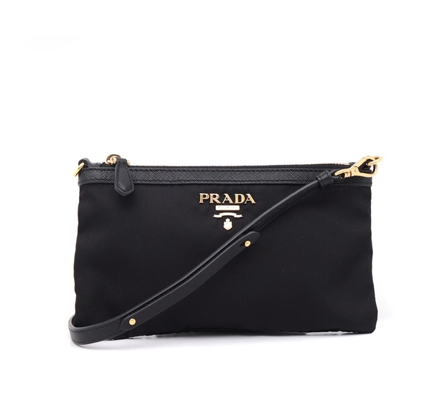 Bolsa Clutch Prada Tessuto Nero