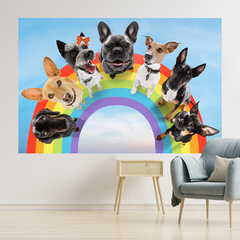 Imagem do Adesivo de Parede Pet Shop Cachorros Animais Painel Veterinário Sala - 0001pad