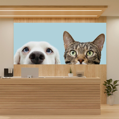 Painel Adesivo Pet Shop Veterinário Cachorro Gato - 0004pdt na internet