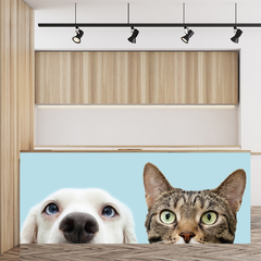 Painel Adesivo Pet Shop Veterinário Cachorro Gato - 0004pdt