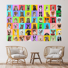 Imagem do Adesivo de Parede Pet Shop Cachorros Animais Painel Veterinário Sala - 0006pad