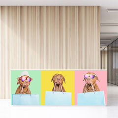 Painel Adesivo Pet Shop Veterinário Cachorro Gato - 0006pdt - comprar online