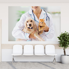Adesivo de Parede Pet Shop Cachorros Animais Painel Veterinário Sala - 0007pad - loja online