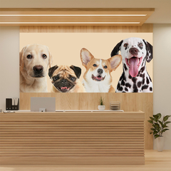 Painel Adesivo Pet Shop Veterinário Cachorro Gato - 0007pdt na internet