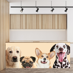 Painel Adesivo Pet Shop Veterinário Cachorro Gato - 0007pdt
