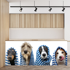 Painel Adesivo Pet Shop Veterinário Cachorro Gato - 0011pdt