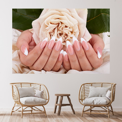 Adesivo de Parede Salão de Beleza Manicure Pedicure Unhas Mãos Painel Sala - 0012pad
