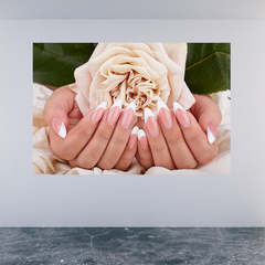 Adesivo de Parede Salão de Beleza Manicure Pedicure Unhas Mãos Painel Sala - 0012pad
