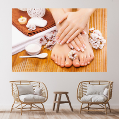Imagem do Adesivo de Parede Salão de Beleza Manicure Pedicure Unhas Mãos Painel Sala - 0013pad