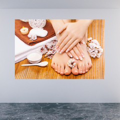 Adesivo de Parede Salão de Beleza Manicure Pedicure Unhas Mãos Painel Sala - 0013pad