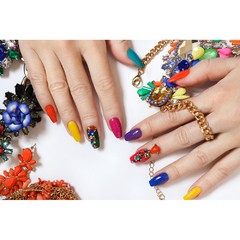 Adesivo de Parede Salão de Beleza Manicure Pedicure Unhas Mãos Painel Sala - 0014pad - comprar online