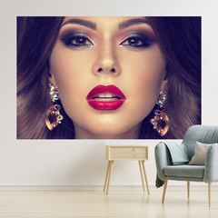 Adesivo de Parede Salão de Beleza Maquiagem Make Painel Sala - 0015pad