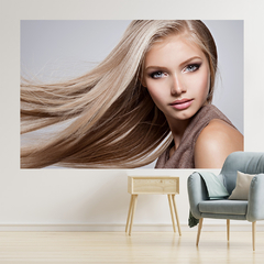 Adesivo de Parede Salão de Beleza Cabeleireiro Cabelos Painel Sala - 0016pad