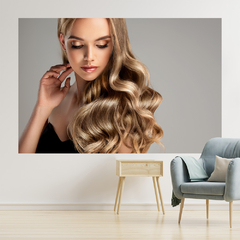 Adesivo de Parede Salão de Beleza Cabeleireiro Cabelos Painel Sala - 0017pad