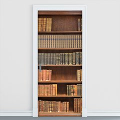 Adesivo Decorativo de Porta - Estante de Livros - 001cnpt