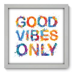 Quadro Decorativo com Moldura - Good Vibes Only - 001qnr - comprar online