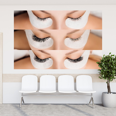 Adesivo de Parede Salão de Beleza Extensão Alongamento de Cílios Painel Sala - 0028pad - loja online