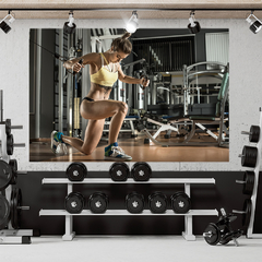 Adesivo de Parede Academia Fitness Musculação Ginástica Painel Sala - 0035pad