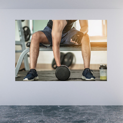 Adesivo de Parede Academia Fitness Musculação Ginástica Painel Sala - 0040pad - comprar online