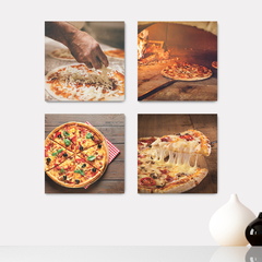 Kit 4 Placas Decorativas Pizza Pizzaria - 0043ktpl4